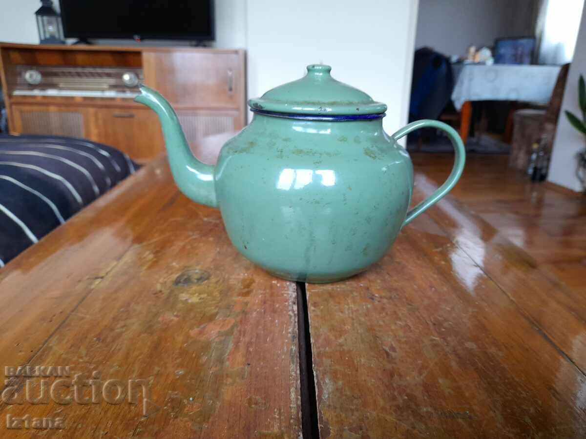 Old enamel teapot