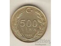 +Turkey 500 Lira 1989