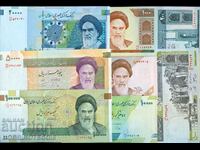 IRAN IRAN SET 200 500 - 1 5 10 20 50 100 thousand issue OLD UNC