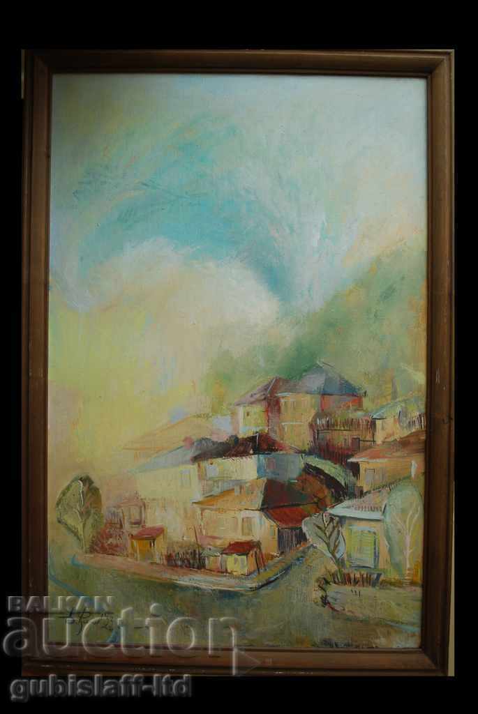 Painting, landscape, art. B. Rusenov, 1993