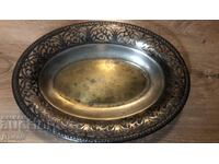 Elliptical antique tray fruit bowl