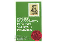 1993. Lituania. 600 de ani de la urcarea lui Vytautas. Bloc.