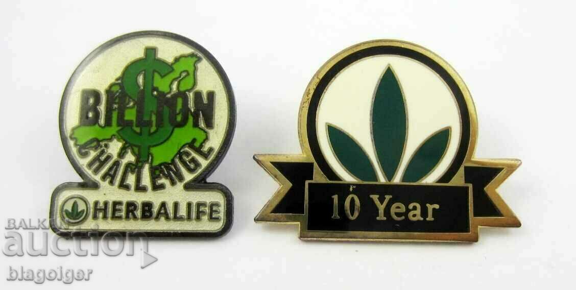 Herbalife-Set of 2 badges-10 years of sales-Supervisor-$1m