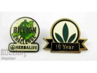 Herbalife-Set of 2 badges-10 years of sales-Supervisor-$1m