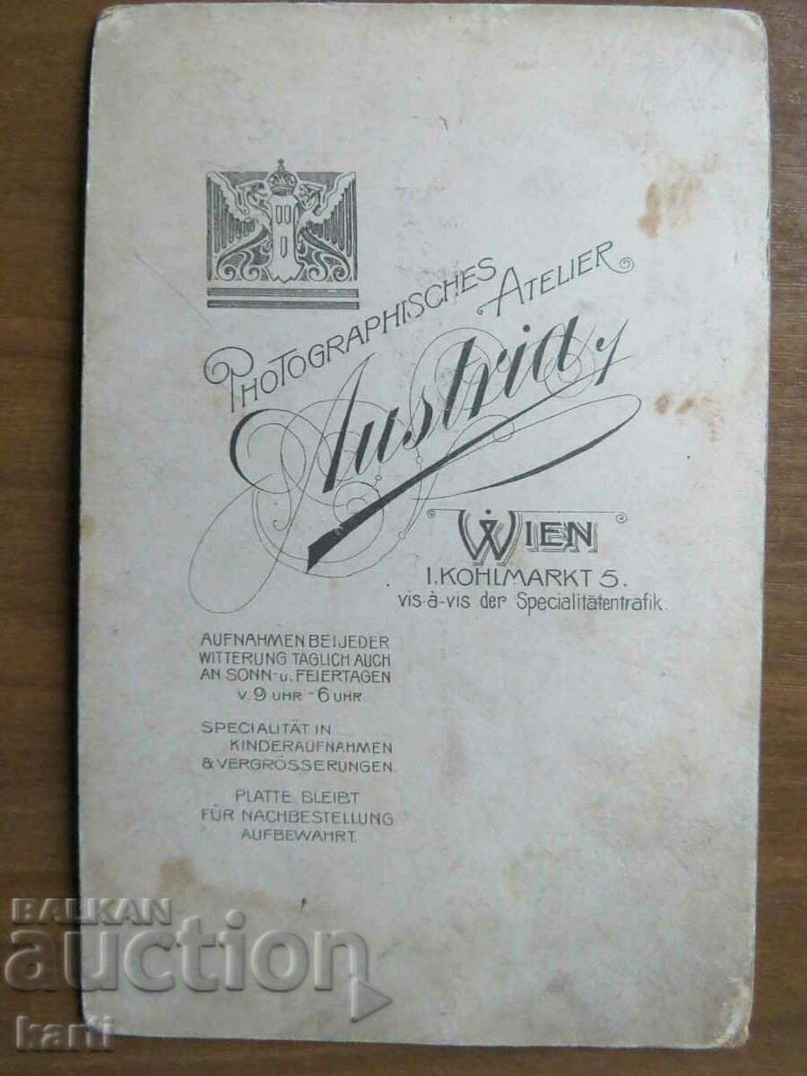 Auction  OLD PHOTO - CARDBOARD - VIENNA