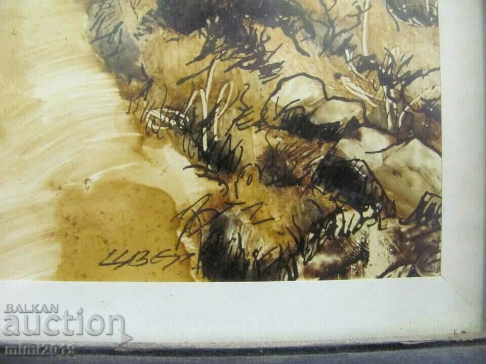 Delivery of Painting by Artist Tsvetan Tsvetanov Mixed Media