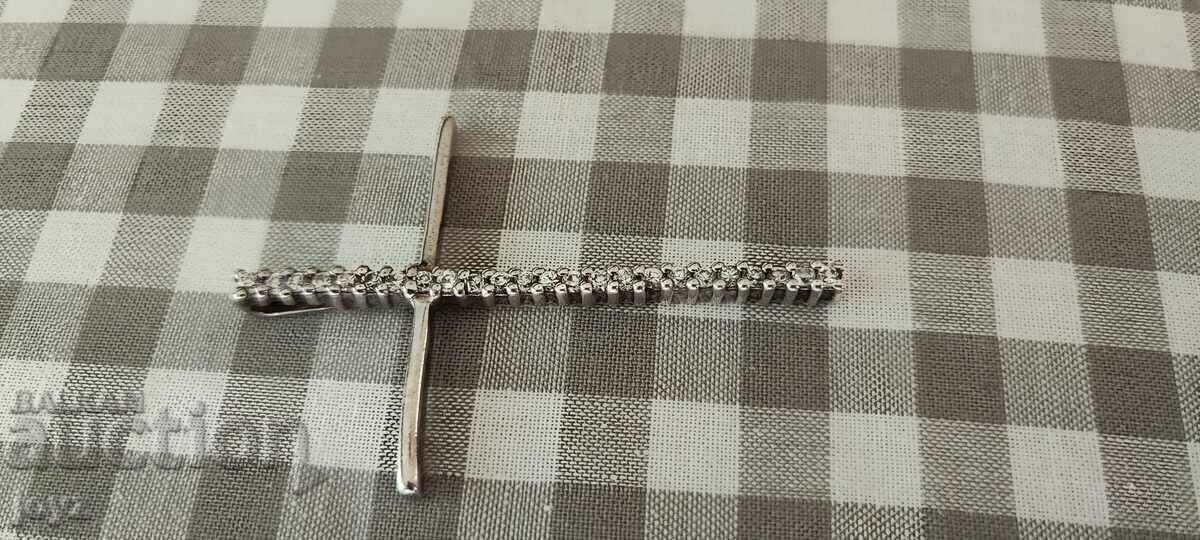 SILVER CROSS PENDANT WITH ZIRCONIA 5.50 g/SAMPLE 925 with price 20.00 BGN | € 10.23 SILVER CROSS PENDANT WITH ZIRCONIA 5.50 g/SAMPLE 925 with price 20.00 BGN | € 10.23