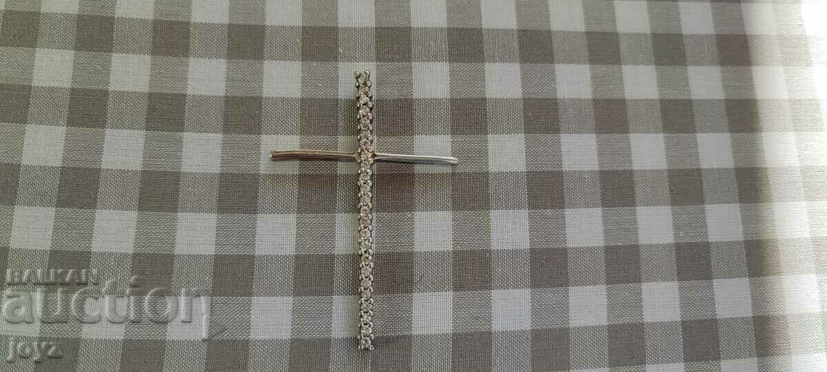 SILVER CROSS PENDANT WITH ZIRCONIA 5.50 g/SAMPLE 925 SILVER CROSS PENDANT WITH ZIRCONIA 5.50 g/SAMPLE 925