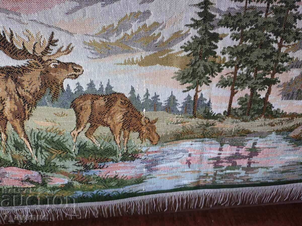 PANEL, carpet, deer, very old, 24.11.2023 - 5 PANEL, carpet, deer, very old, 24.11.2023 - 5