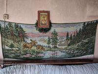 PANEL, carpet, deer, very old, 24.11.2023