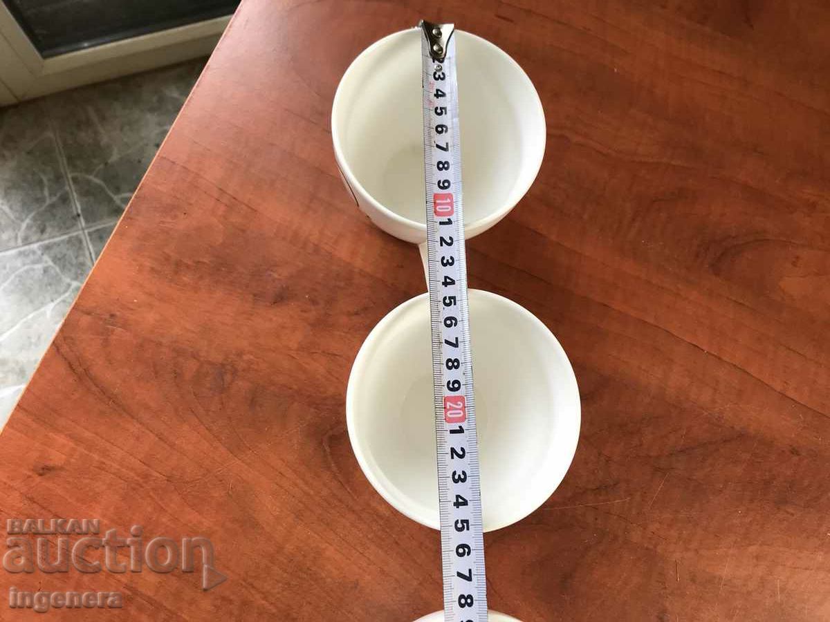 Auction  GLASS BOWL PORCELAIN WITH CAPACITY 450ML-3 PCS.