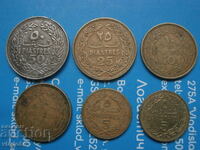 Old Lebanese coins 5,10,25 and 50 piastres