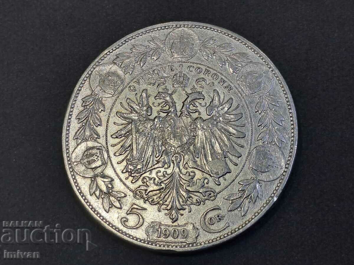 5 Korona / Crowns 1909 Austria-Hungary with price 150.00 BGN | € 76.69 5 Korona / Crowns 1909 Austria-Hungary with price 150.00 BGN | € 76.69