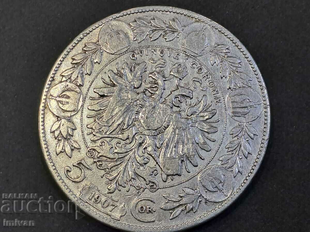 5 Korona / Crowns 1907 Austria-Hungary with price 150.00 BGN | € 76.69 5 Korona / Crowns 1907 Austria-Hungary with price 150.00 BGN | € 76.69