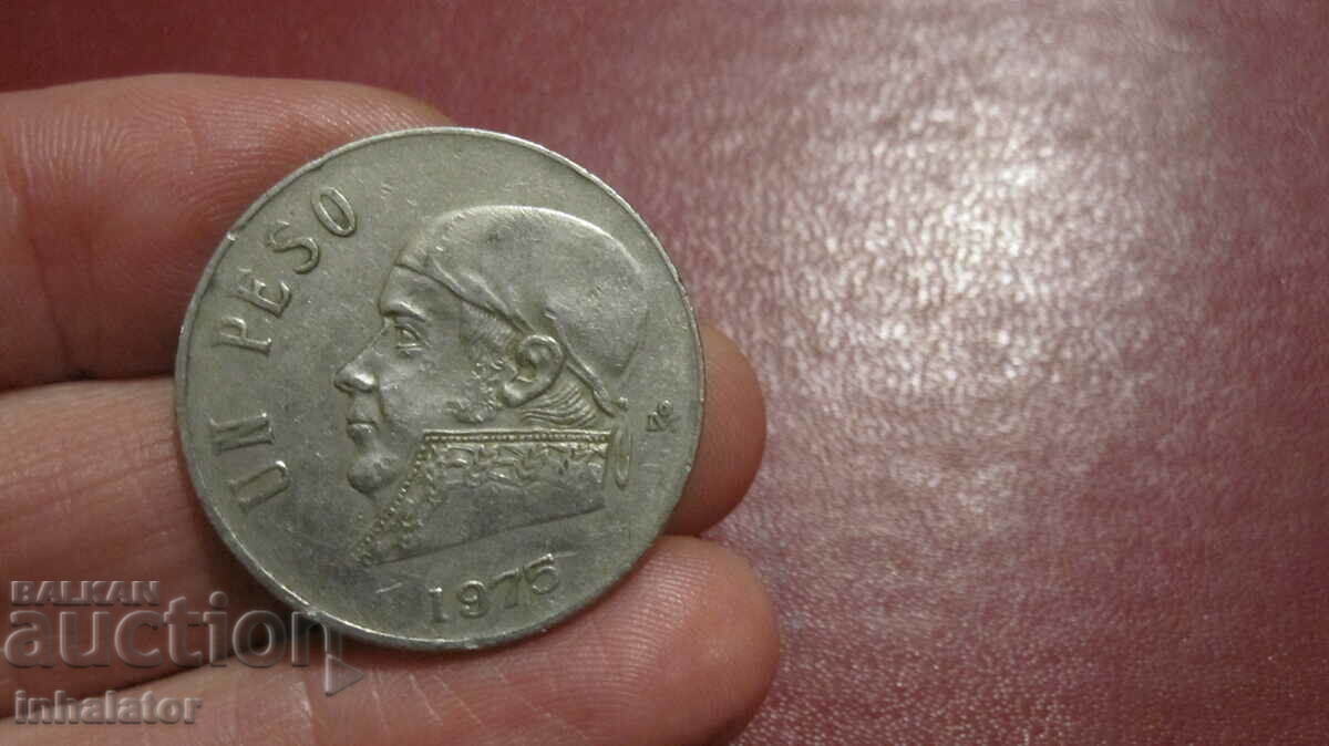 1 песо 1975 год Мексико