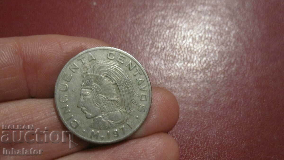 1971 50 centavos Mexic