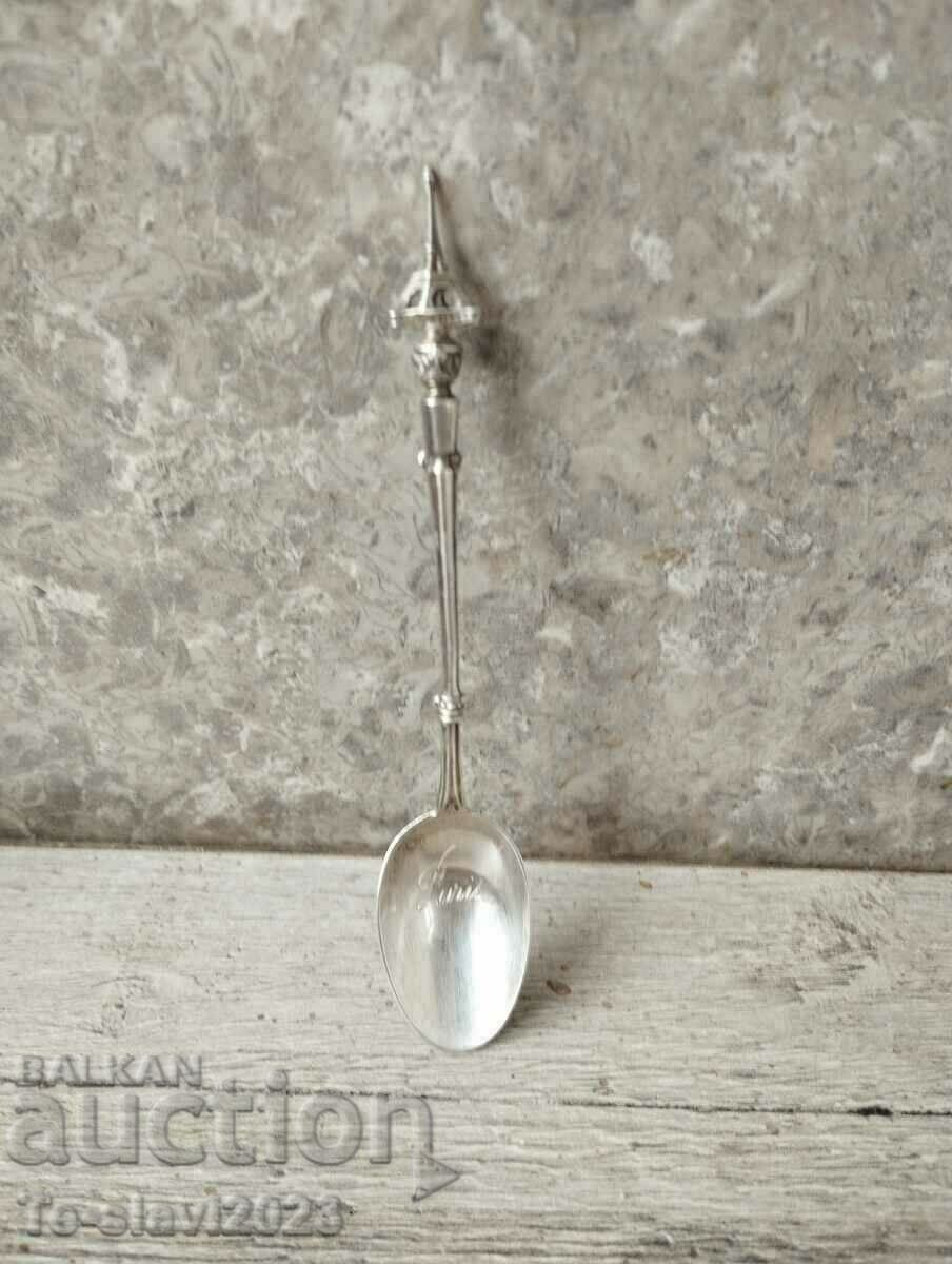 Old French silver coffee spoon