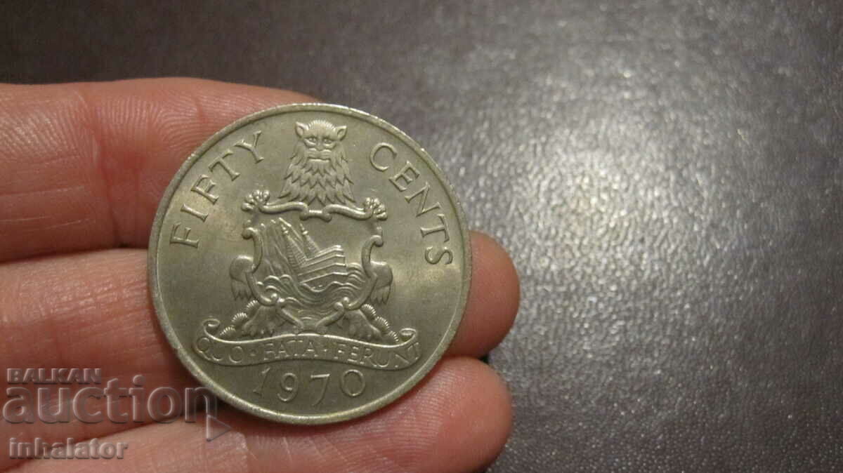 Bermuda 50 cents 1970