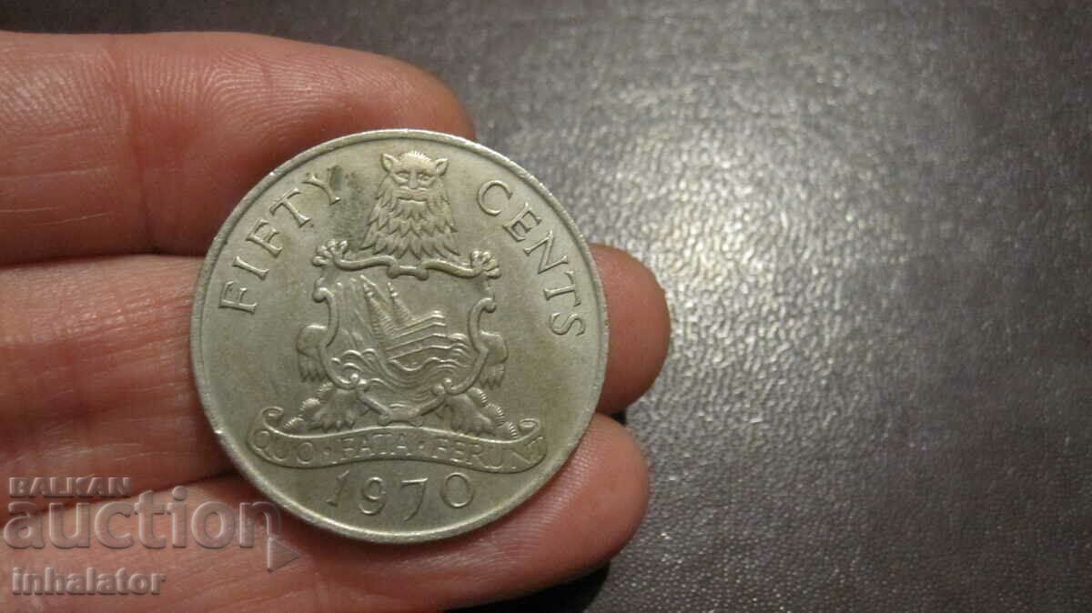 Bermuda 50 cents 1970
