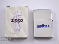 Бензинова запалка ZIPPO с кутия - неупотребявана LAVAZZA