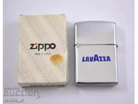 Бензинова запалка ZIPPO с кутия - неупотребявана LAVAZZA