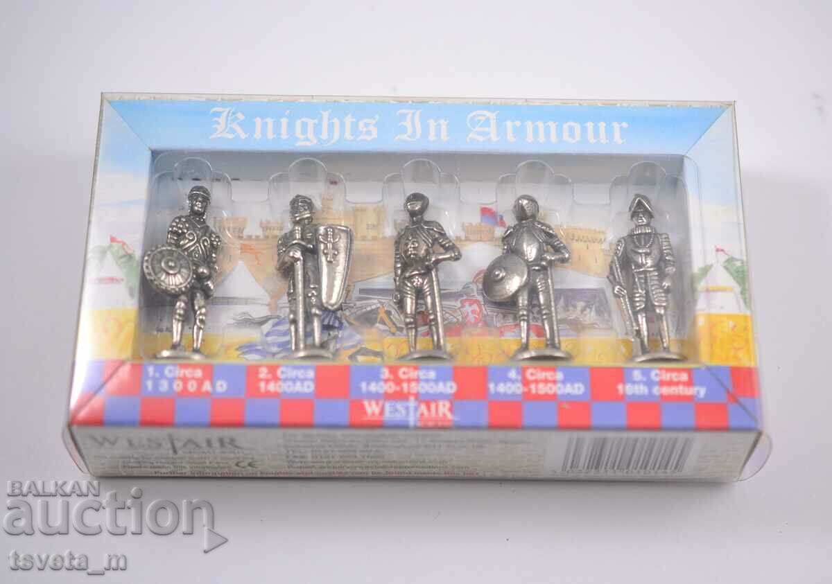 Metal Soldiers Westair Knights Miniature Figures 5 pcs.