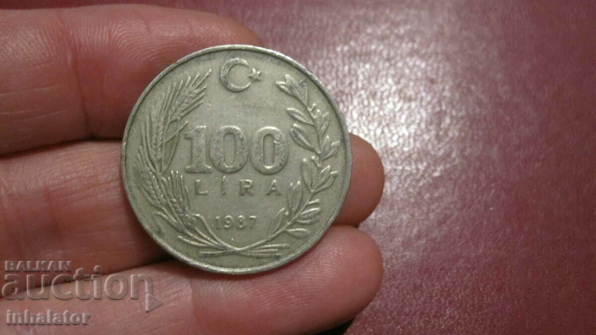 1987 год 100 лири Турция