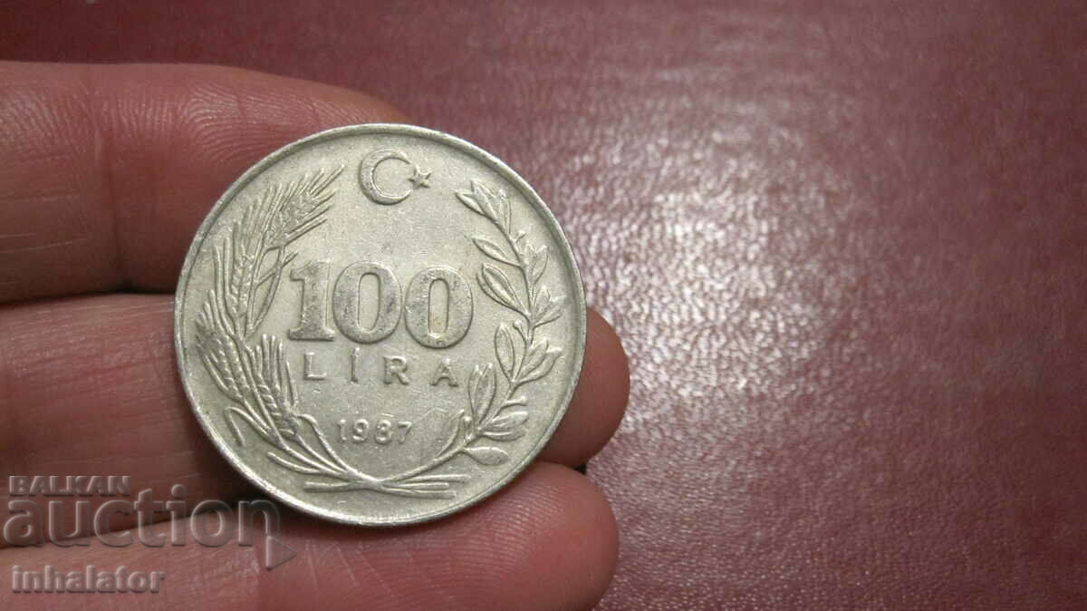 1987 anul 100 lire Turcia