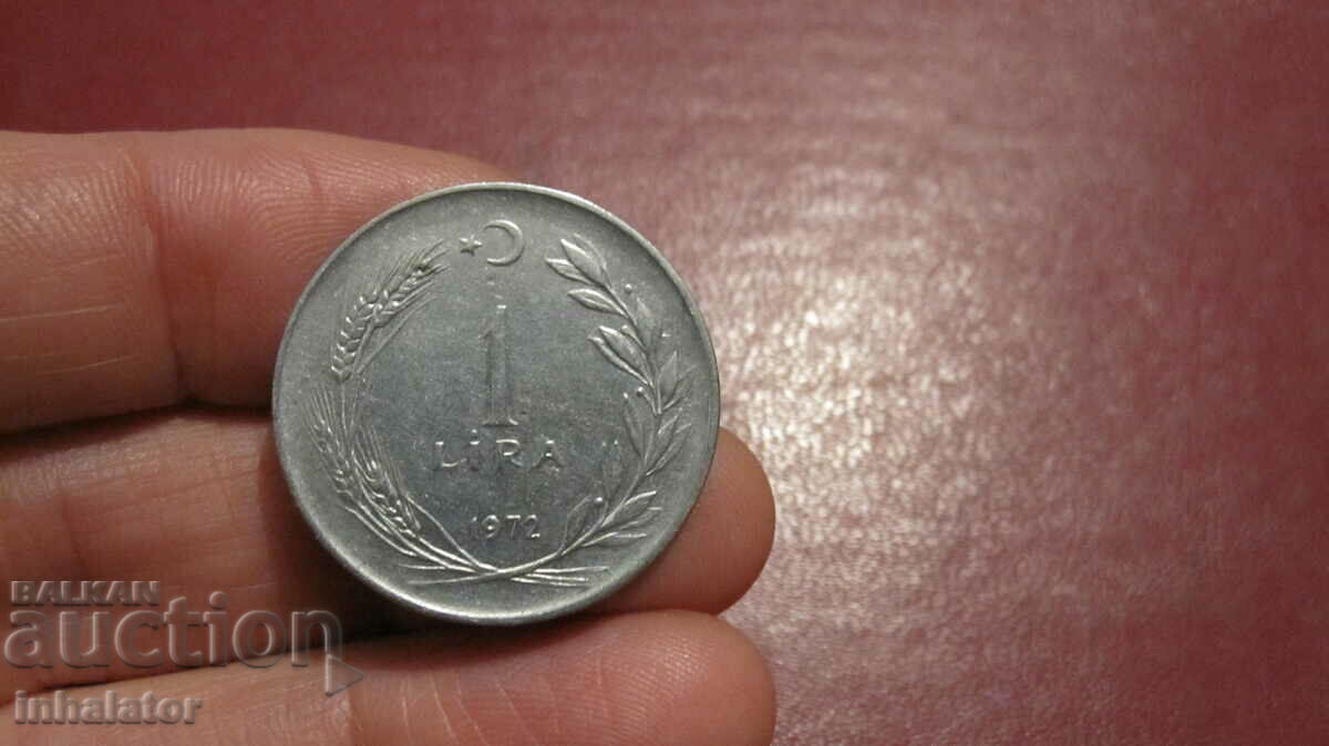 1972 year 1 lira Turkey