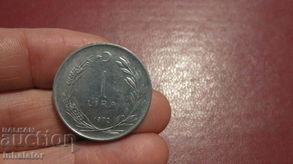 1972 year 1 lira Turkey