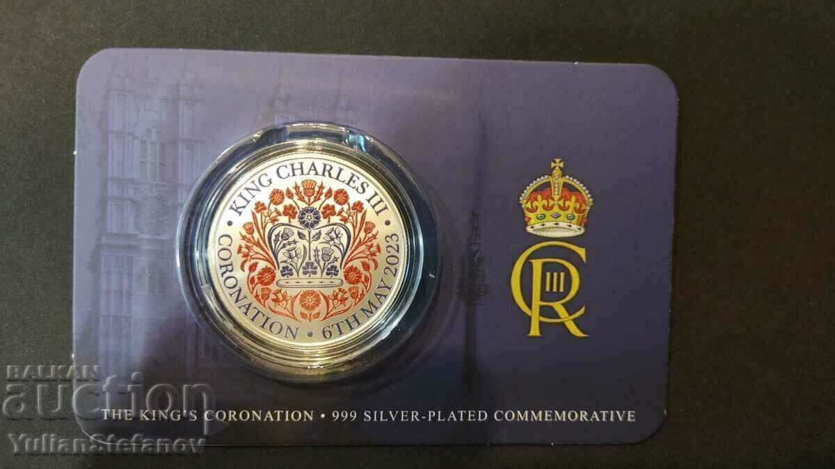 Чарлз III 9g медальон Prooflike in Card