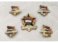 HUNGARY SOCIALISM BADGES ENAMEL 5 PCS LOT