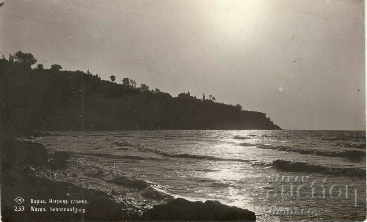 Carte poștală veche - Varna, răsărit Carte poștală veche - Varna, răsărit