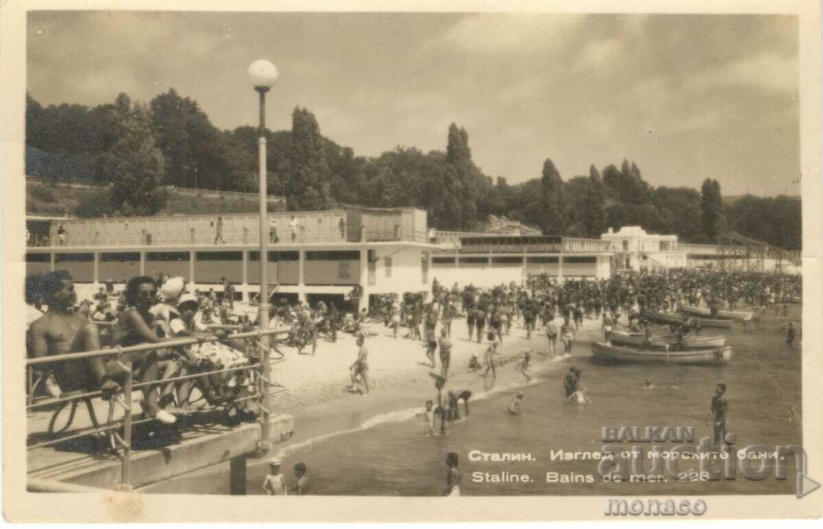 Old postcard - Varna, Sea Baths