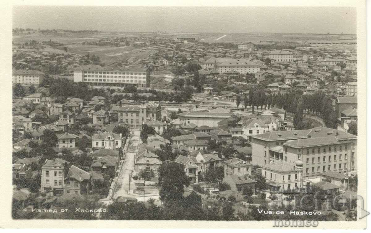 Carte poștală veche - Haskovo, Vedere generală