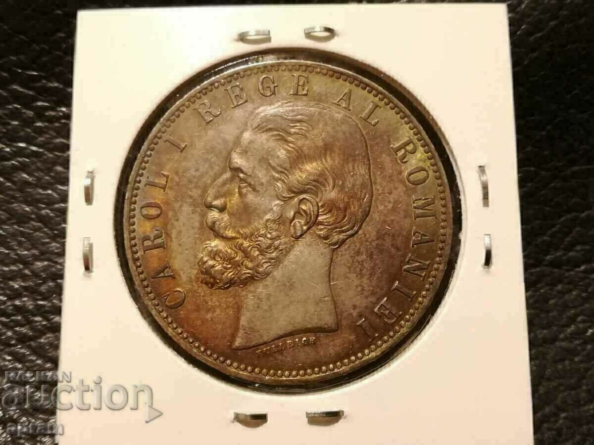 Ρουμανία. 5 lei 1883. Ρουμανία. 5 lei 1883.