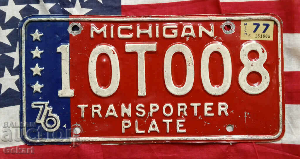 US License Plate MICHIGAN 1976