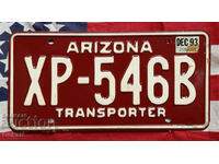 US license plate Plate ARIZONA