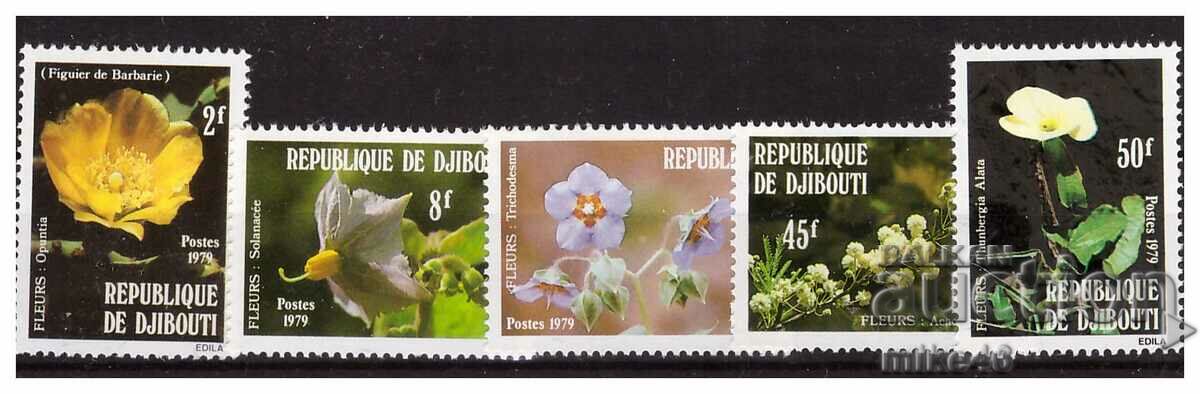 Djibouti 1979 serie cu flori curate