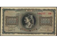 Greece 1000 Drachma 1942 Pick 118 Ref 3533