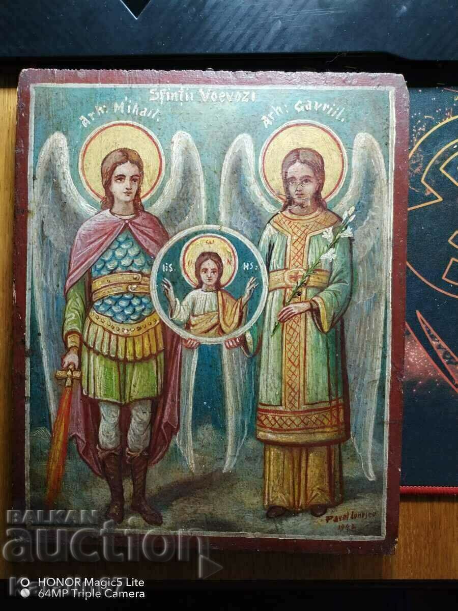 Hand painted icon 1947 Hand painted icon 1947