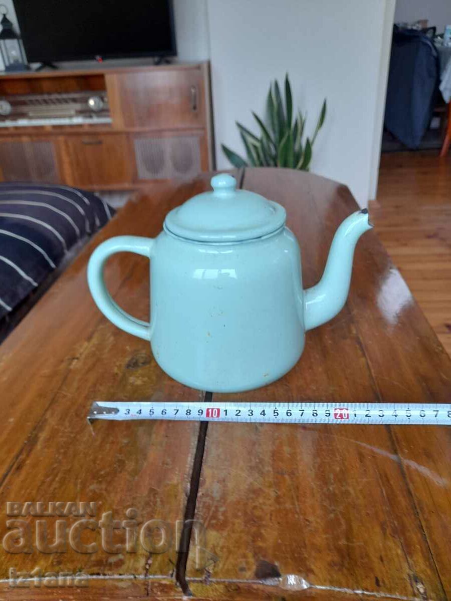 Auction Old enamel teapot Auction Old enamel teapot