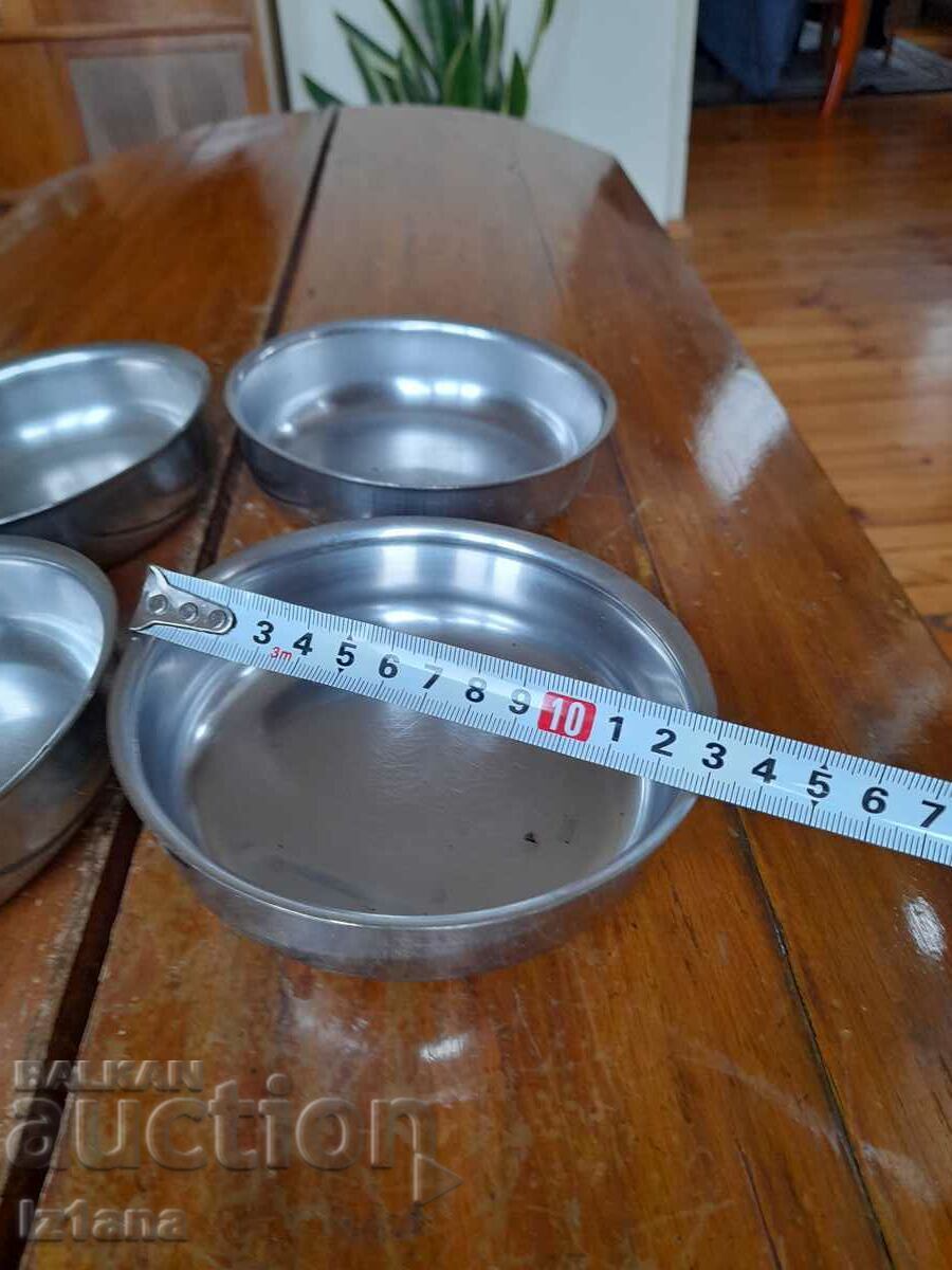 Auction Old stainless pan, pans, stainless steel Auction Old stainless pan, pans, stainless steel