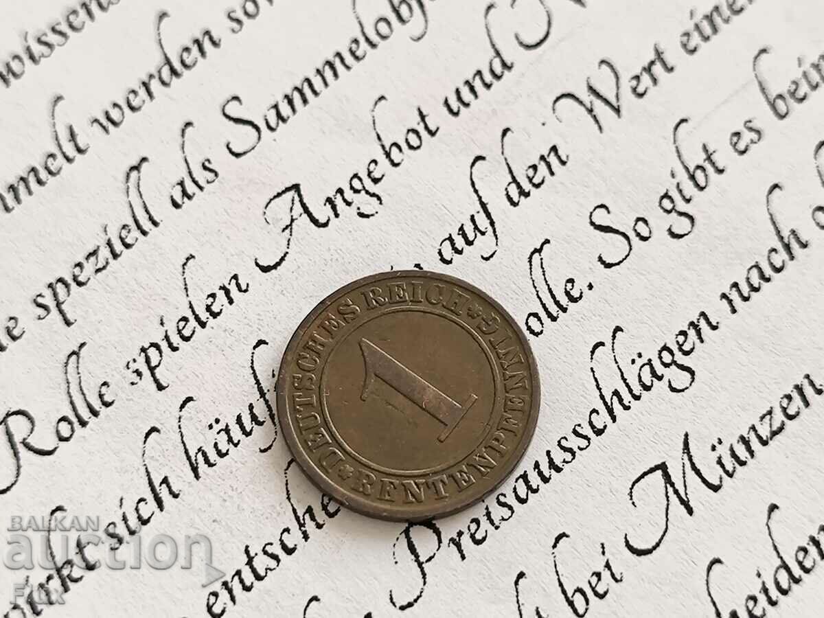Reich Coin - Germany - 1 Pfennig | 1923; Series A