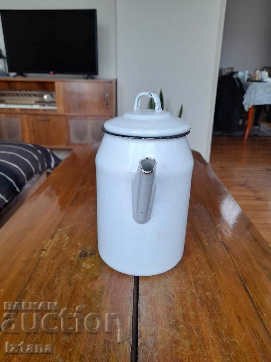 Delivery of Old enamel teapot Delivery of Old enamel teapot