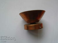 beautiful vintage copper candle holder, 8/5 cm.