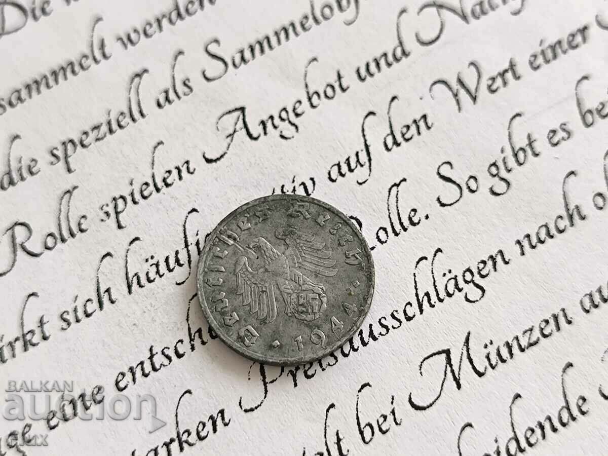 Κέρμα - Τρίτο Ράιχ - Γερμανία - 1 Pfennig | 1944; σειρά G με τιμή 6.25 BGN | € 3.20 Κέρμα - Τρίτο Ράιχ - Γερμανία - 1 Pfennig | 1944; σειρά G με τιμή 6.25 BGN | € 3.20