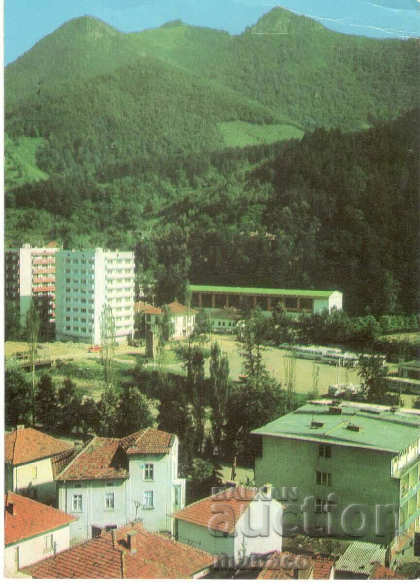 Old postcard - Teteven with hill Hajdushka meadow