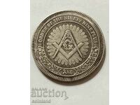 Silver Plated Masonic Coin Medal Plaque - REPLICA REPRODUCTION