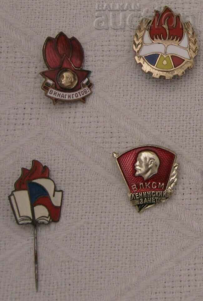 Auction YOUTH ORGANIZATIONS MEMBER SOCIALISM BADGES LOT 8 PCS Auction YOUTH ORGANIZATIONS MEMBER SOCIALISM BADGES LOT 8 PCS
